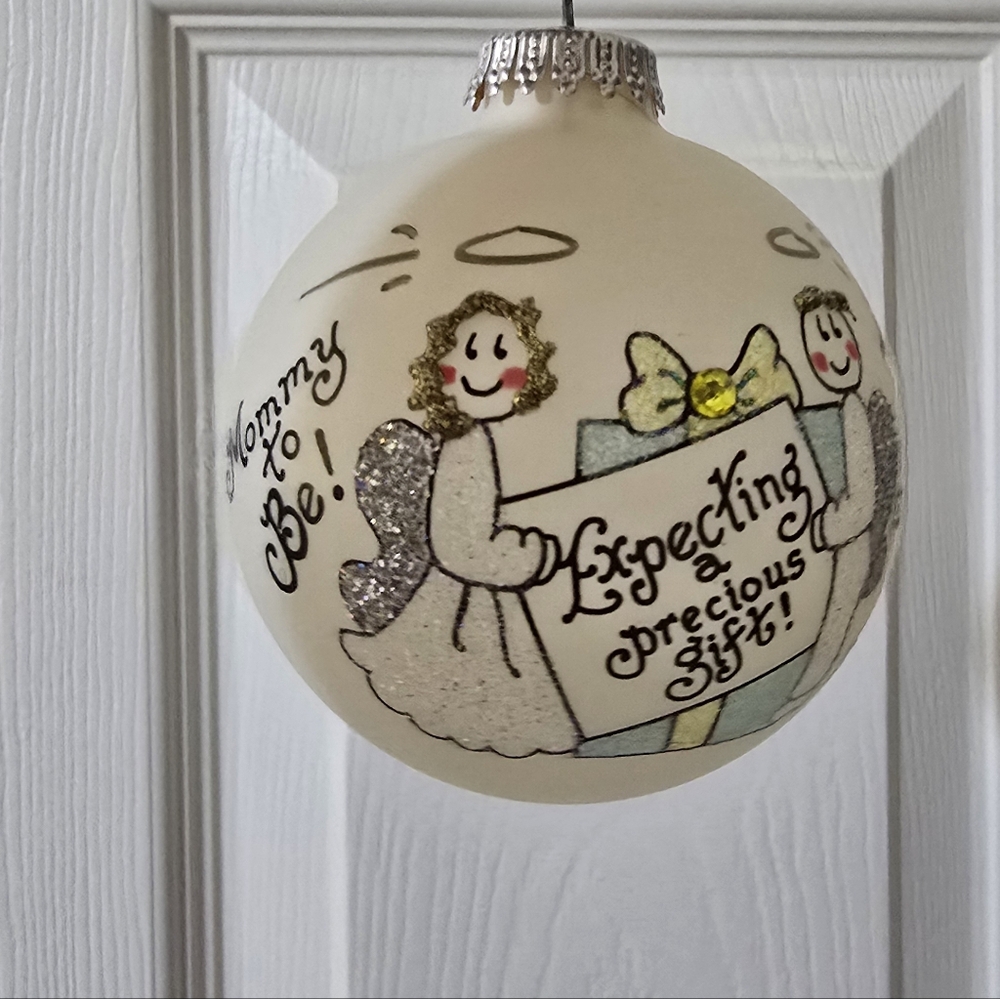 Swarovski Silver and White Handpainted Keepsake Ornament Box